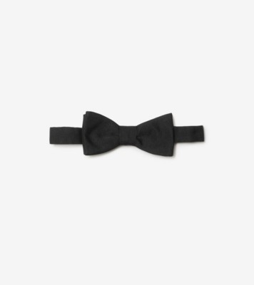 Silk Bow Tie in Black Men Burberry Official