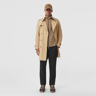 burberry short trench coat men's