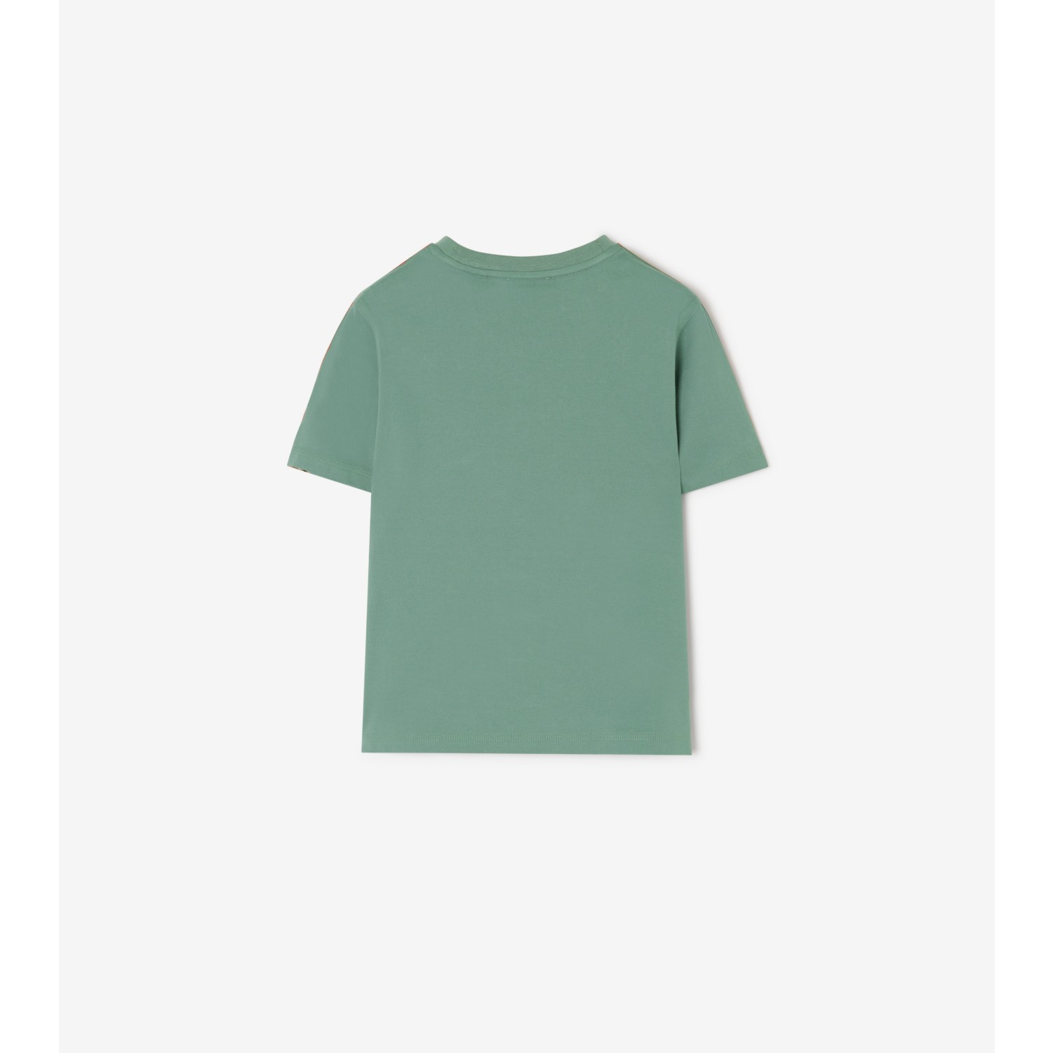 Check Trim Cotton T-shirt