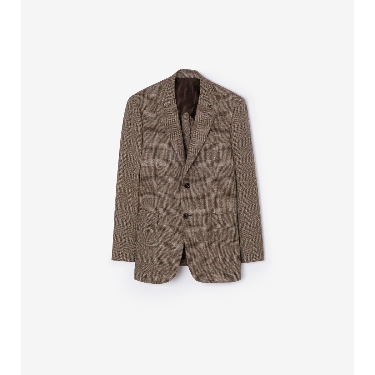  Check Wool Linen Blend Sloane Tailored Jacket