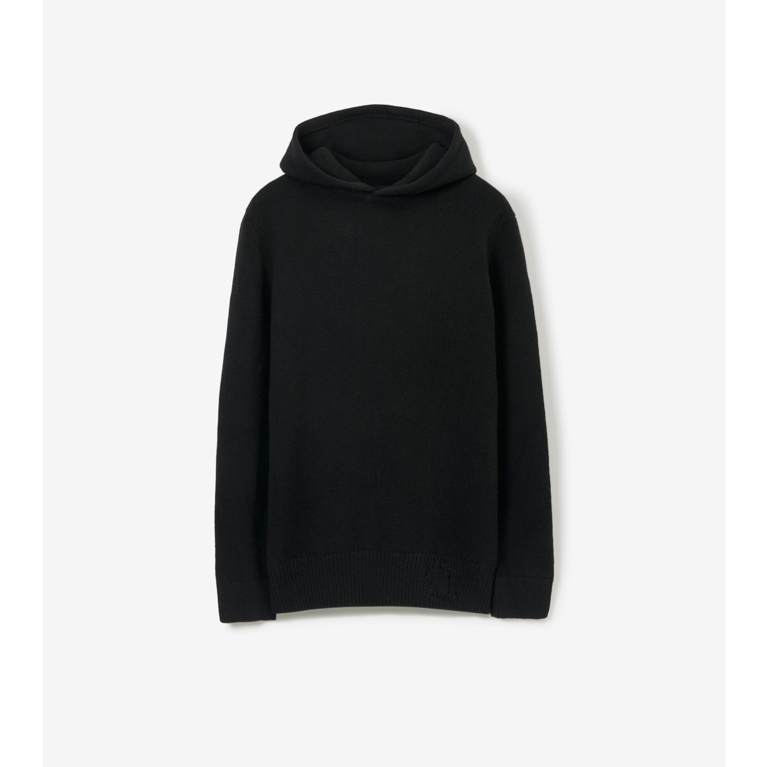 Wool Cashmere Hoodie in Black Men Burberry Official