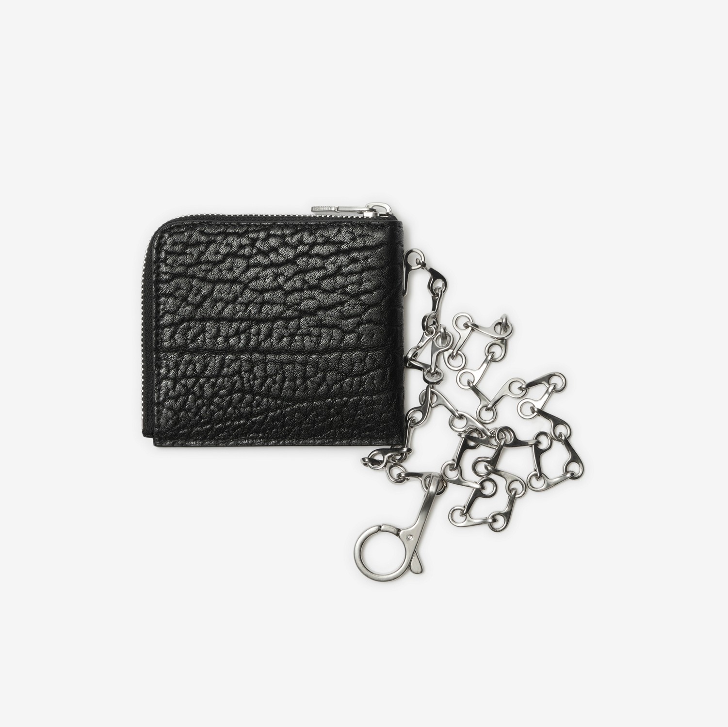 Shop Burberry Leather Chain Wallet Logo Card Holders by ACCESS