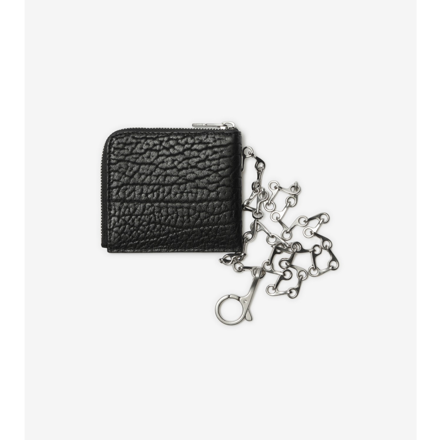 Leather B Chain Wallet in Black - Men | Burberry® Official