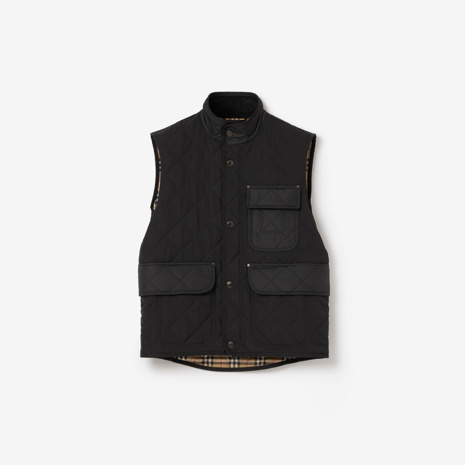 Quilted Thermoregulated Gilet in Black - Men | Burberry® Official