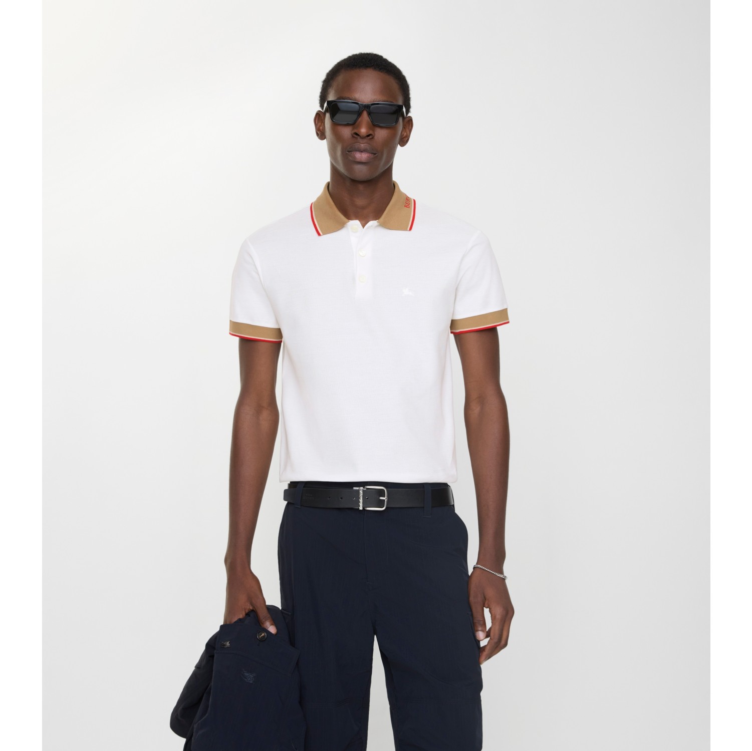 Logo Collar Cotton Polo Shirt