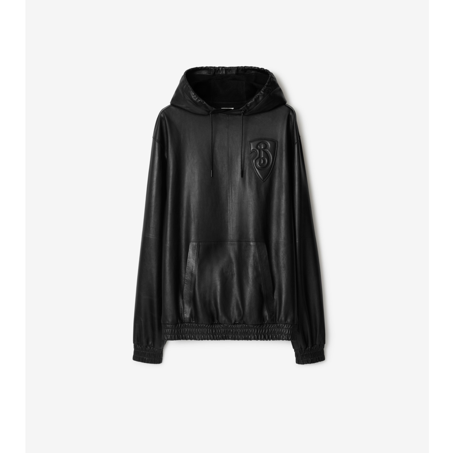 Mens leather hoodie sale