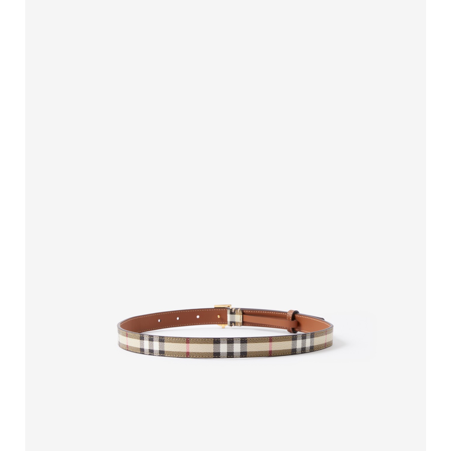 Burberry vintage best sale check leather belt