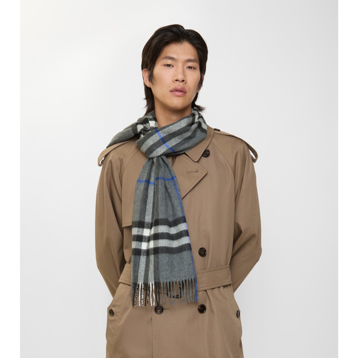 Check Cashmere Scarf