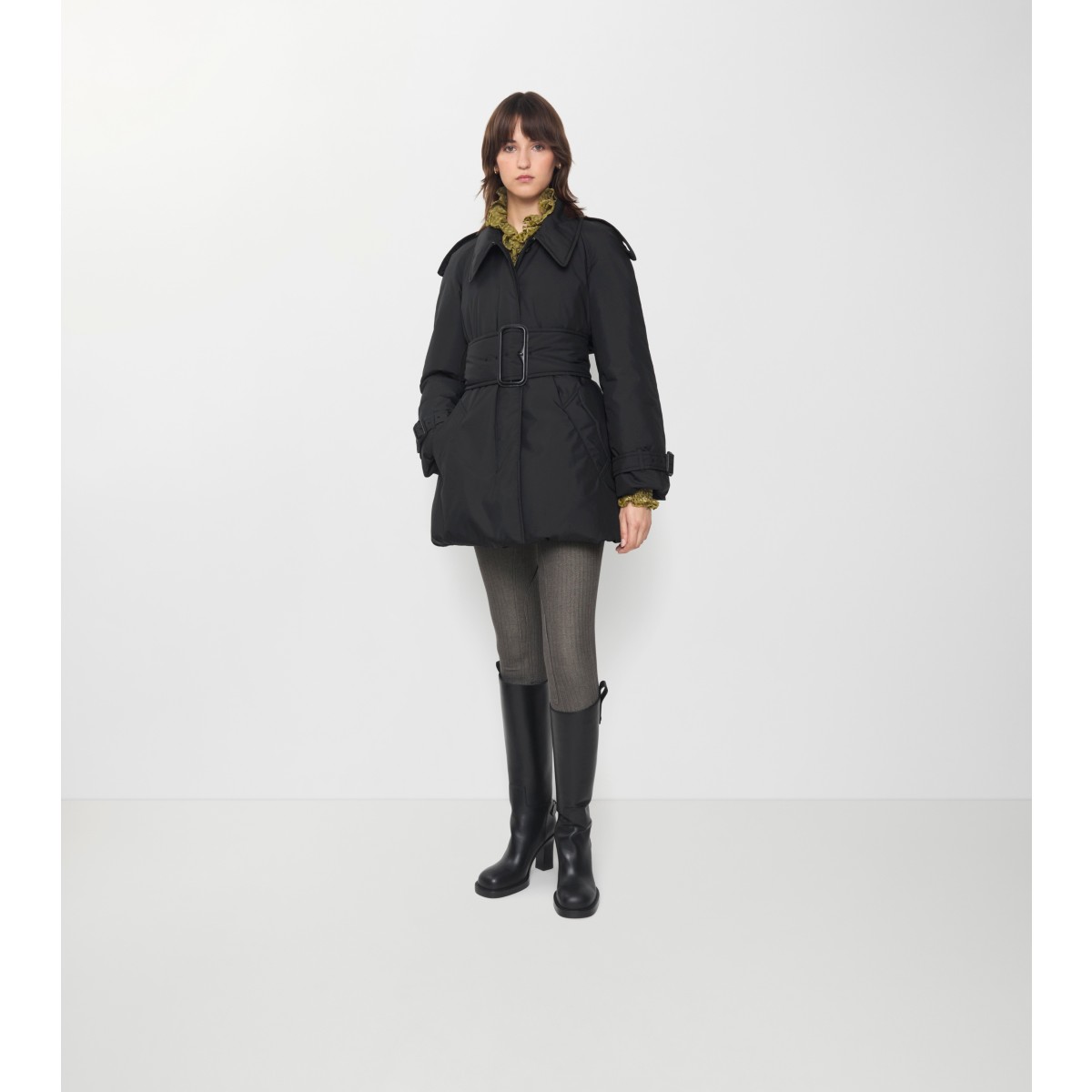  Check Belted Berryhill Padded Car Coat