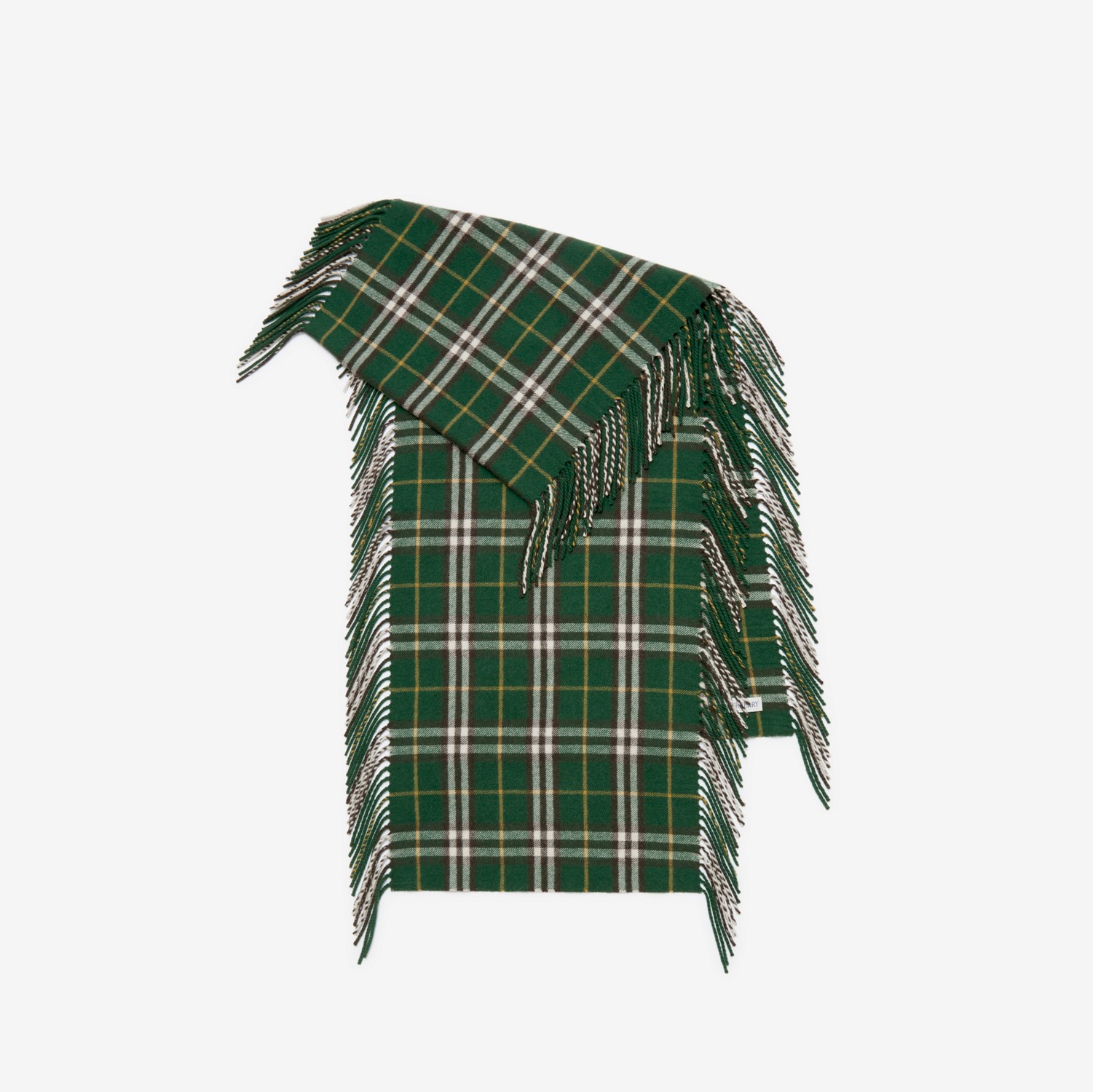 チェック カシミア ハッピースカーフ (アイビー) | Burberry チェック カシミア ハッピースカーフ (アイビー) | Burberry