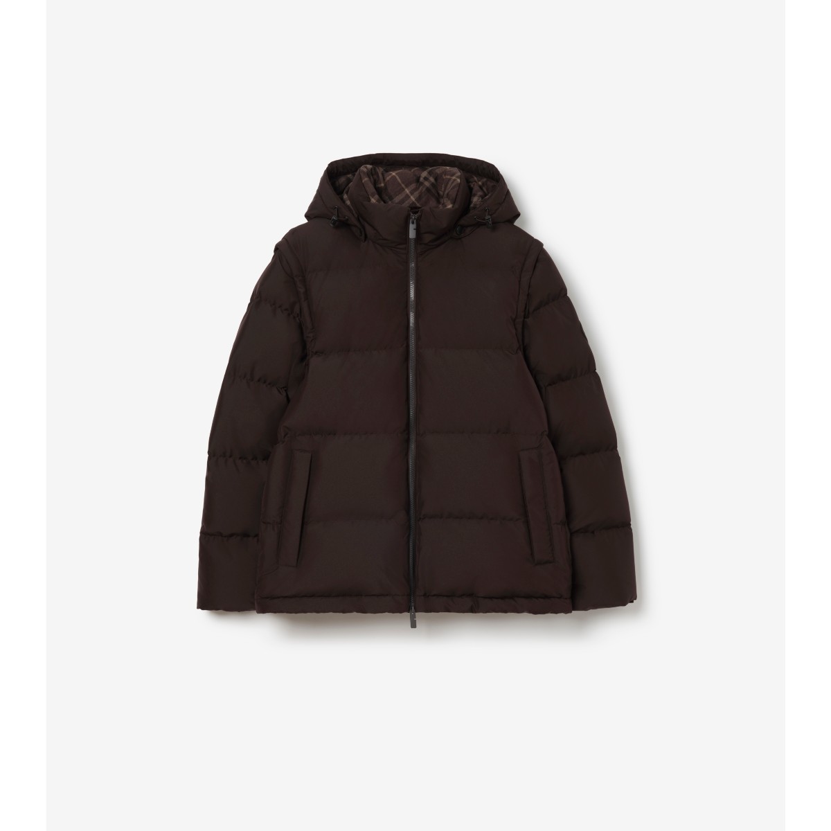  Check Detachable Sleeve Bideford Puffer Jacket