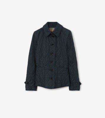 Quilted Thermoregulated Jacket in Midnight Women Econyl Nylon Burberry Official