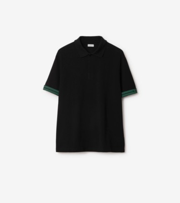 Polo en coton Noir Homme Site officiel Burberry