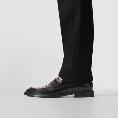 burberry check loafers