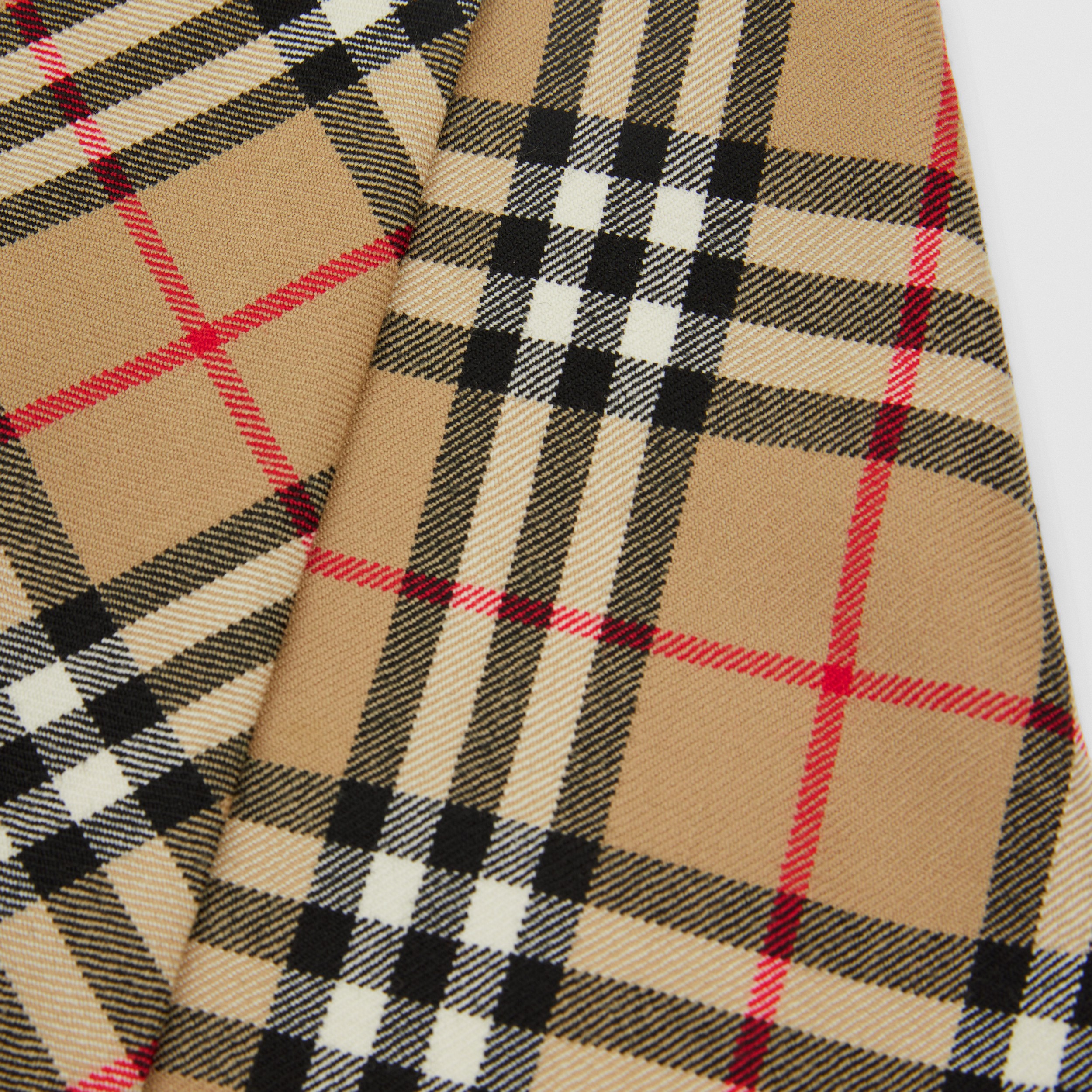 Vintage Check Wool Pleated Skirt in Archive Beige - Children | Burberry® Official - 2