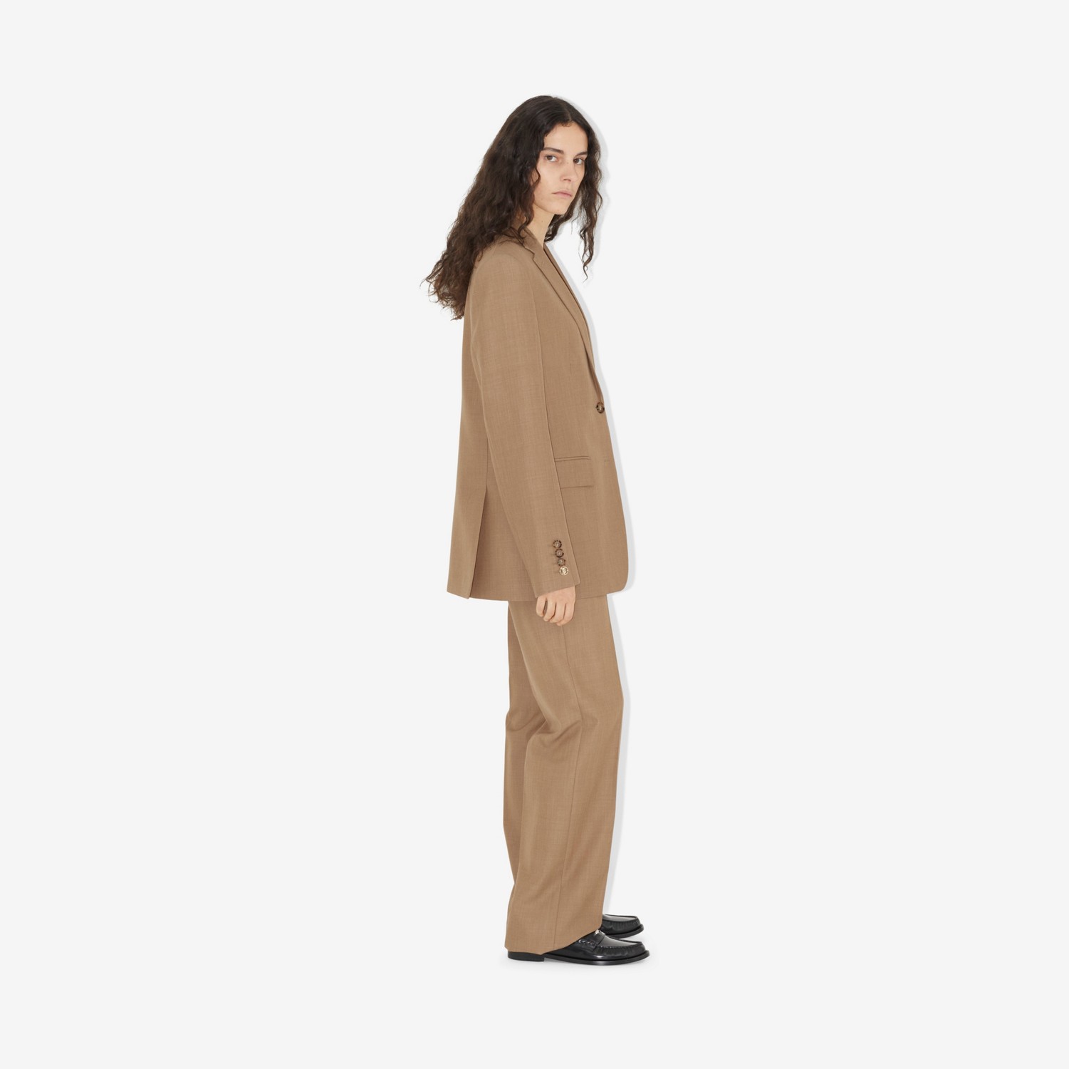 Pantaloni sartoriali in lana (Cammello Mélange) - Donna | Sito ufficiale Burberry®