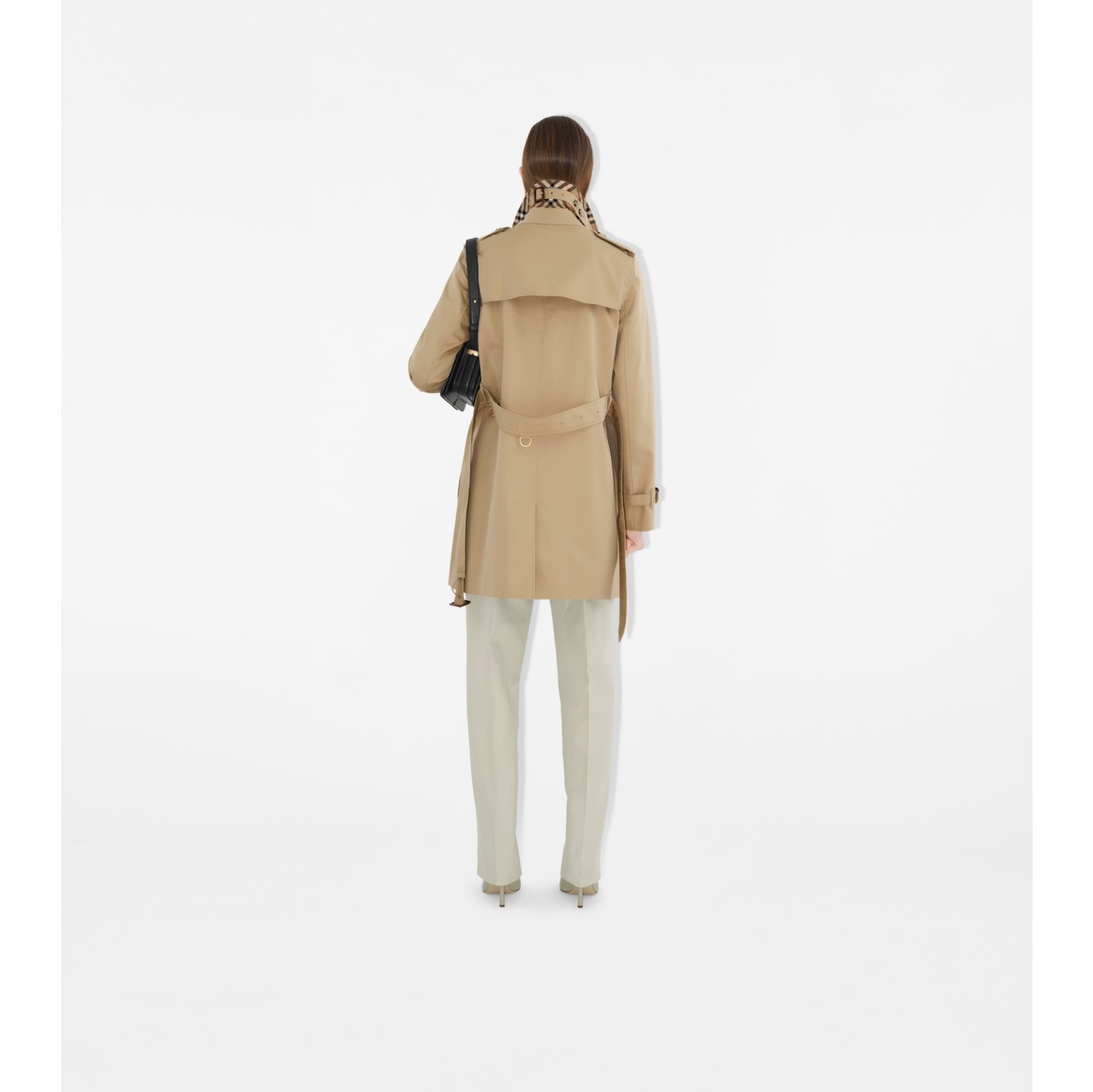 Short Kensington Heritage Trench Coat in Honey Women Burberry Official