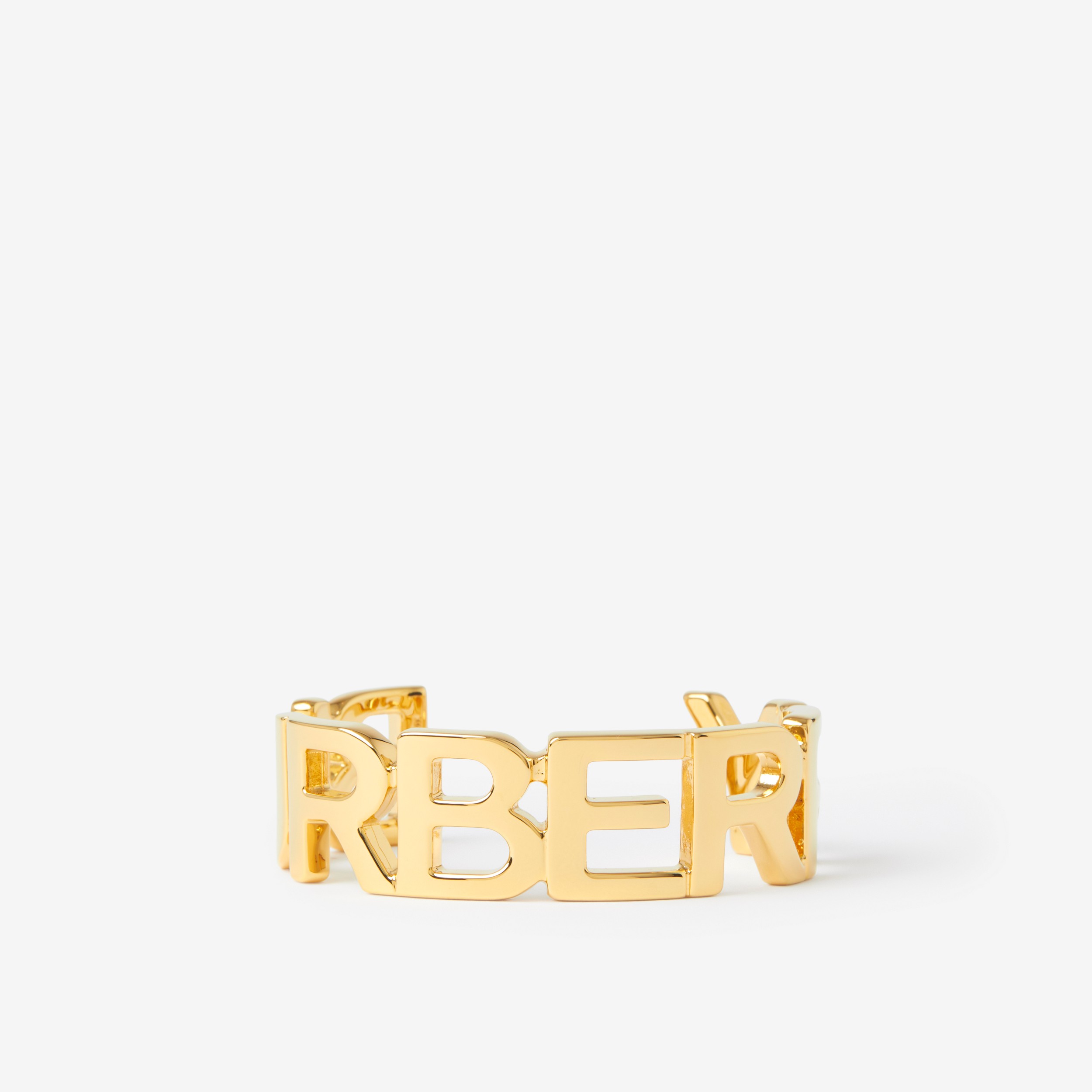 Gold-plated Logo Cuff in Light - Women | Burberry® Official - 1
