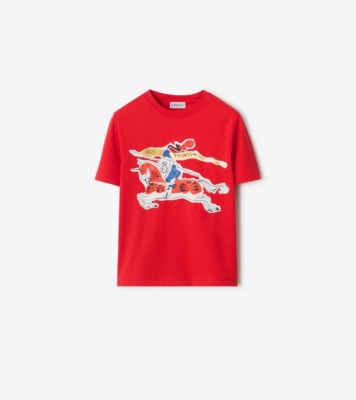 BURBERRYS / Tシャツ/S/コットン/RED/無地 レッド EKD コットンTシャツ (クレヨンレッド) | Burberry®公式サイト