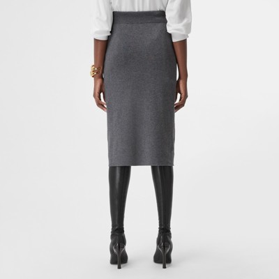 burberry wool skirt grey