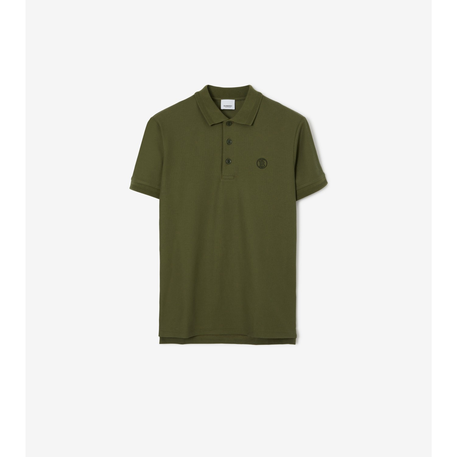 Cotton Polo Shirt in Olive - Men | Burberry® Official