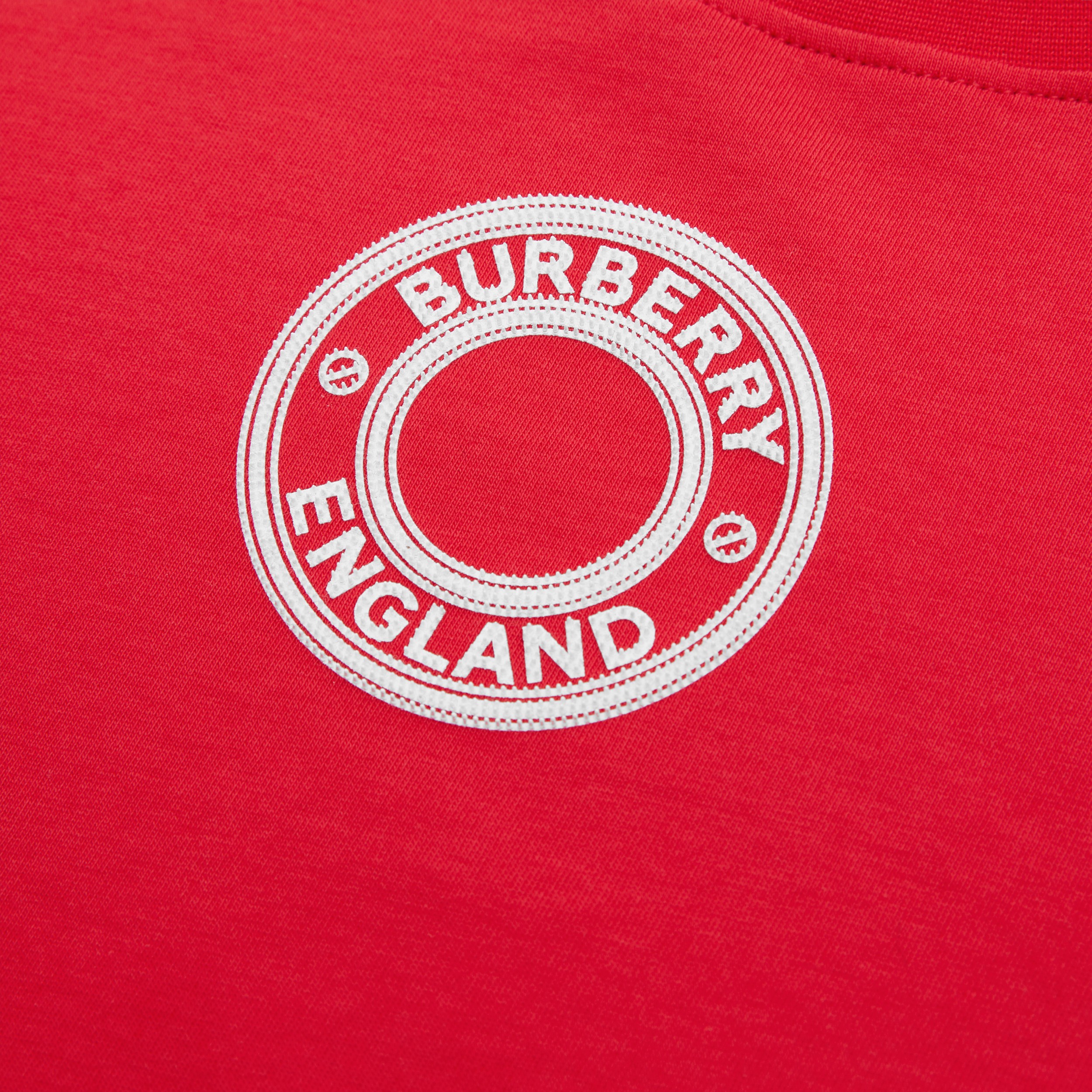 Logo Graphic Cotton T-shirt in Bright Red | Burberry® Official - 2