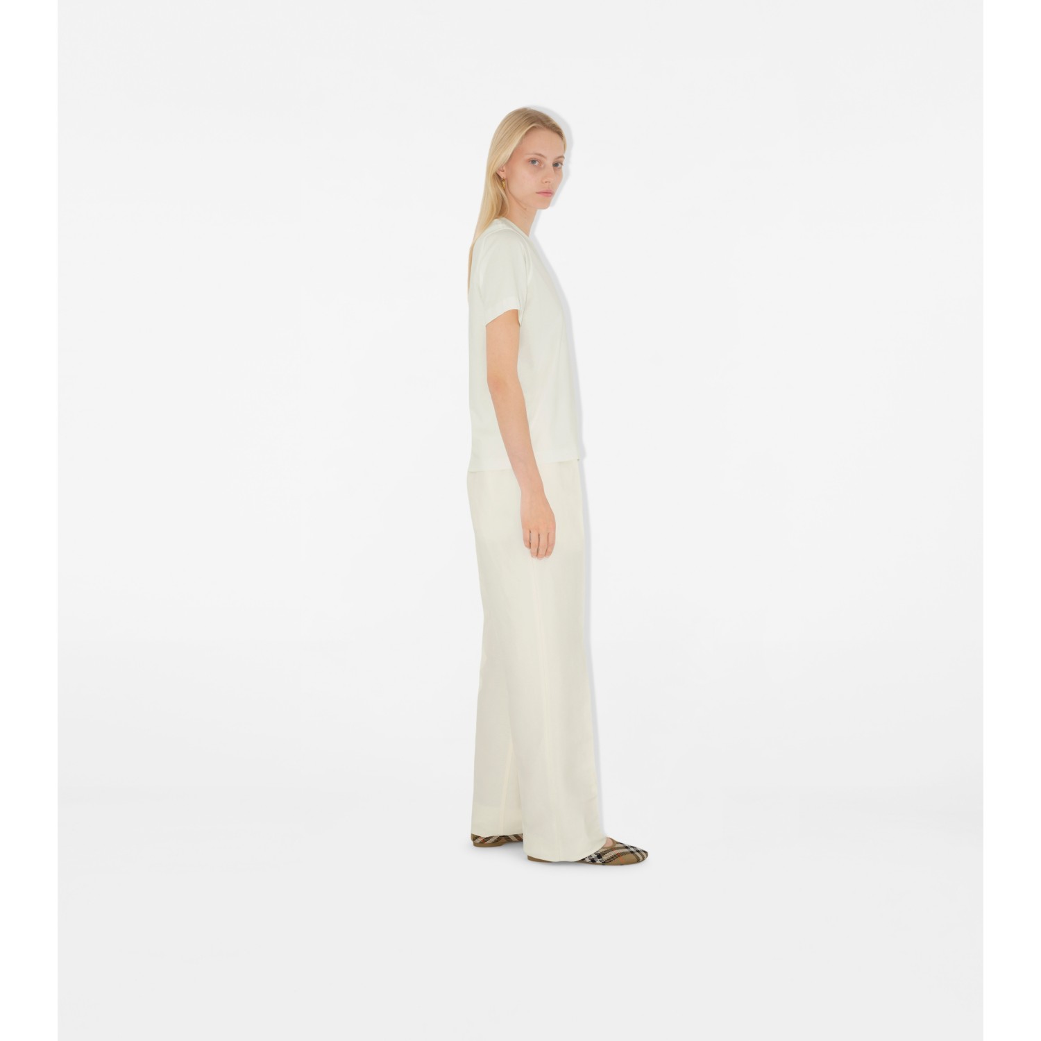 Check Label Cotton T-shirt - thumbnail 4