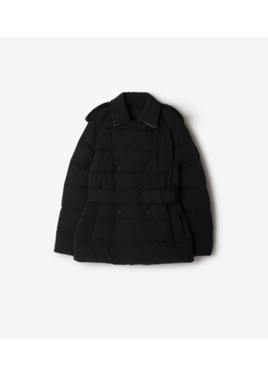 Short Nylon Puffer Coat