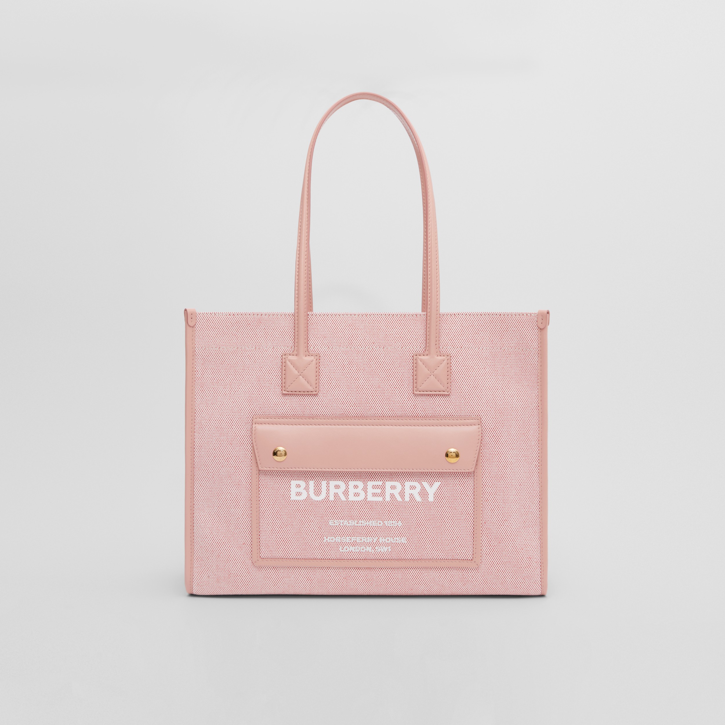 Small Freya Tote in Bright Red/dusky Pink - Women | Burberry® Official