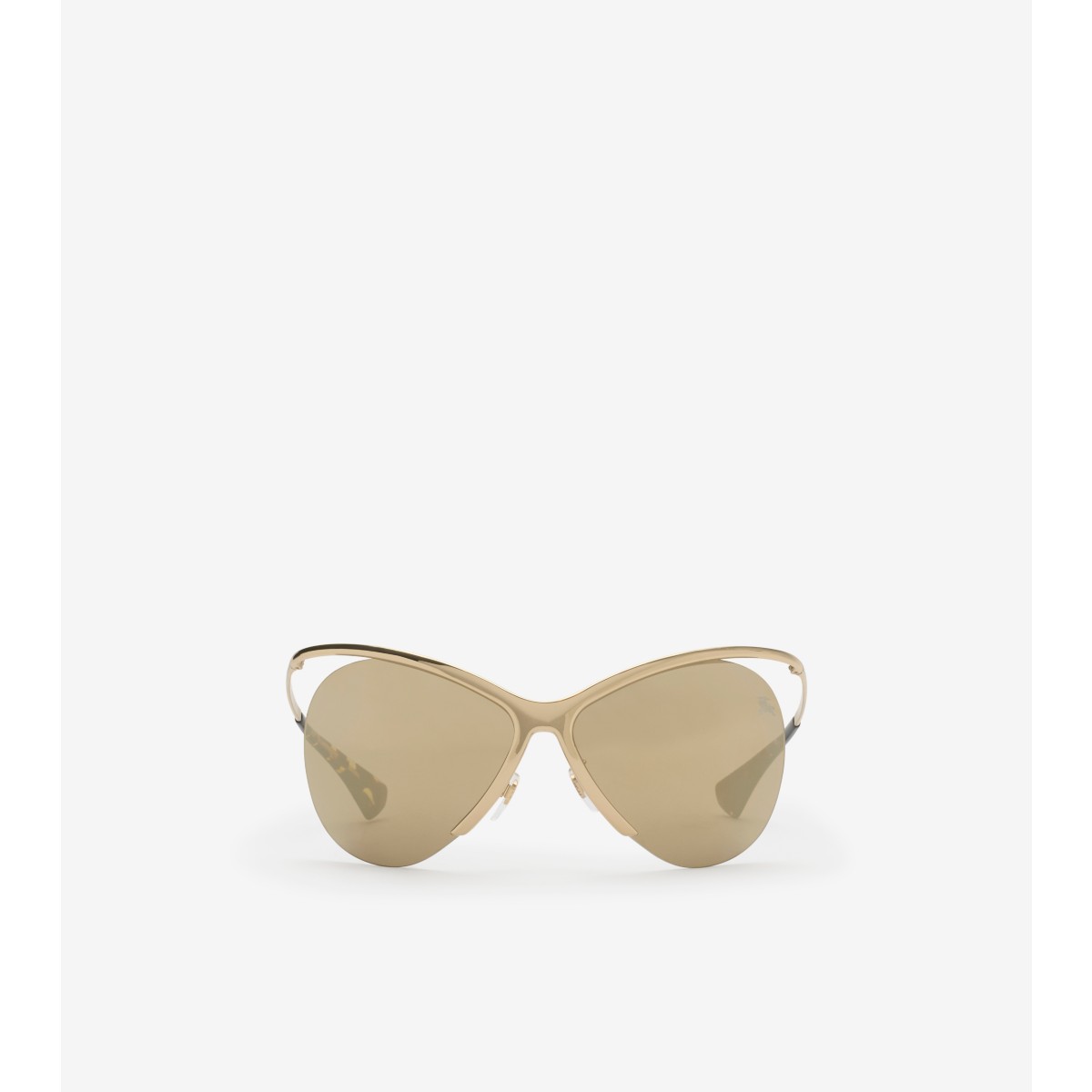 Burberry Metal Pilot Sunglasses In Gold