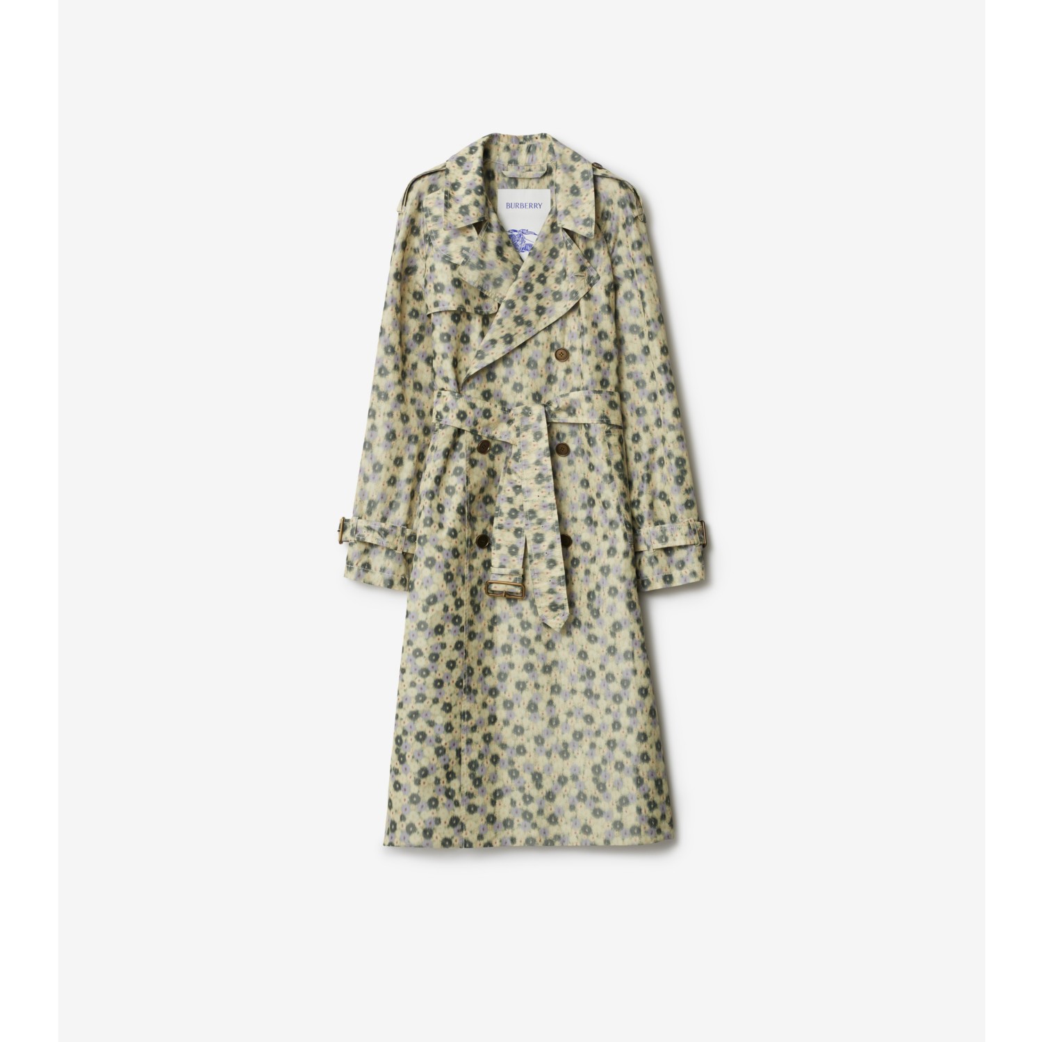 Langer leichter Trenchcoat mit Gänseblümchen