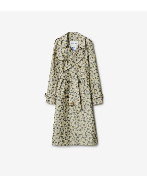 Langer leichter Trenchcoat mit Gänseblümchen