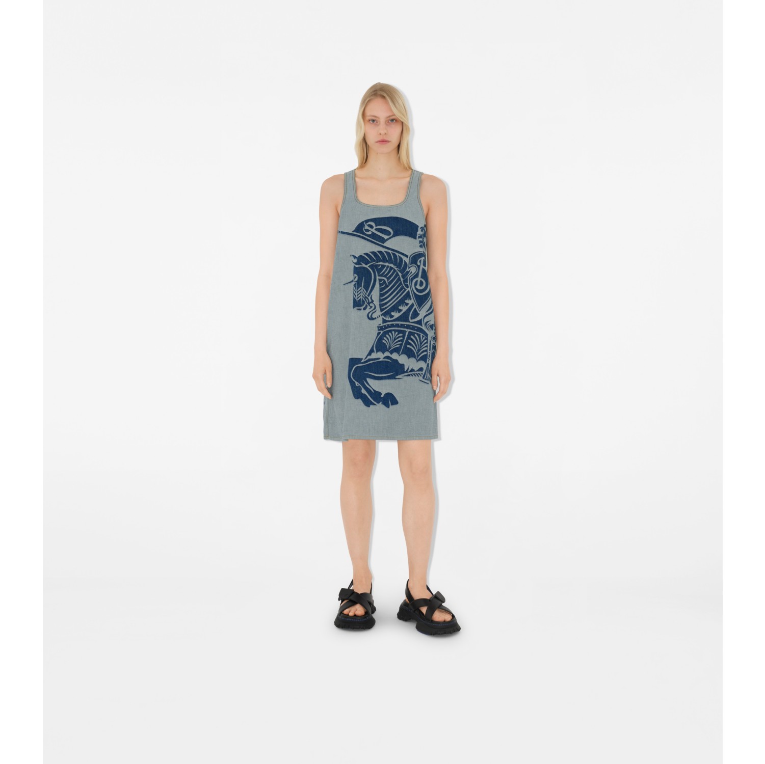 Denim-Kleid mit EKD-Motiv