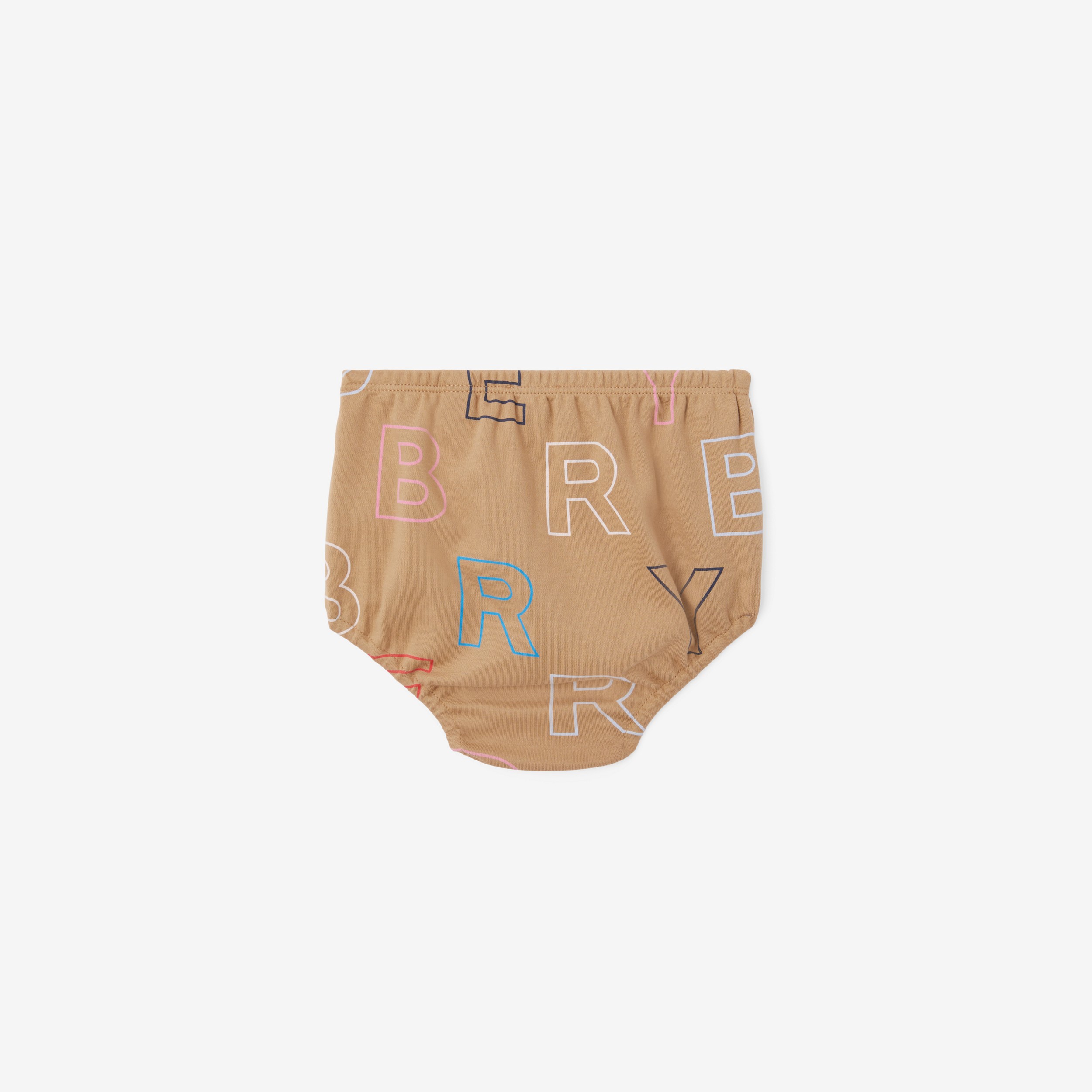 블루머 로고 프린트 플리츠 드레스 – 온라인 한정 상품 (아카이브 베이지) - 아동 | Burberry® - 4