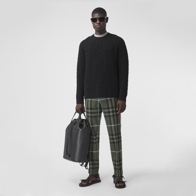 mens cropped tartan trousers