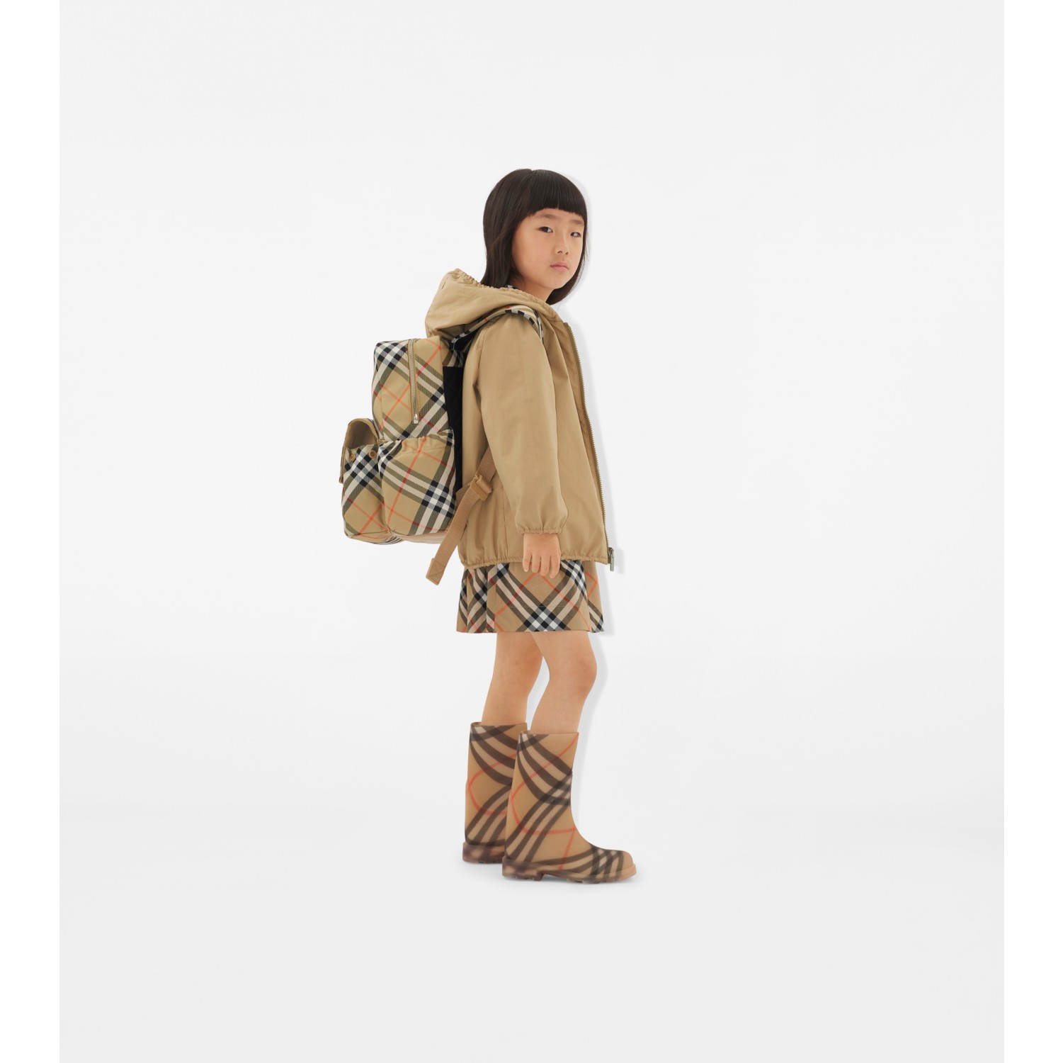 Nylon-Rucksack in Check