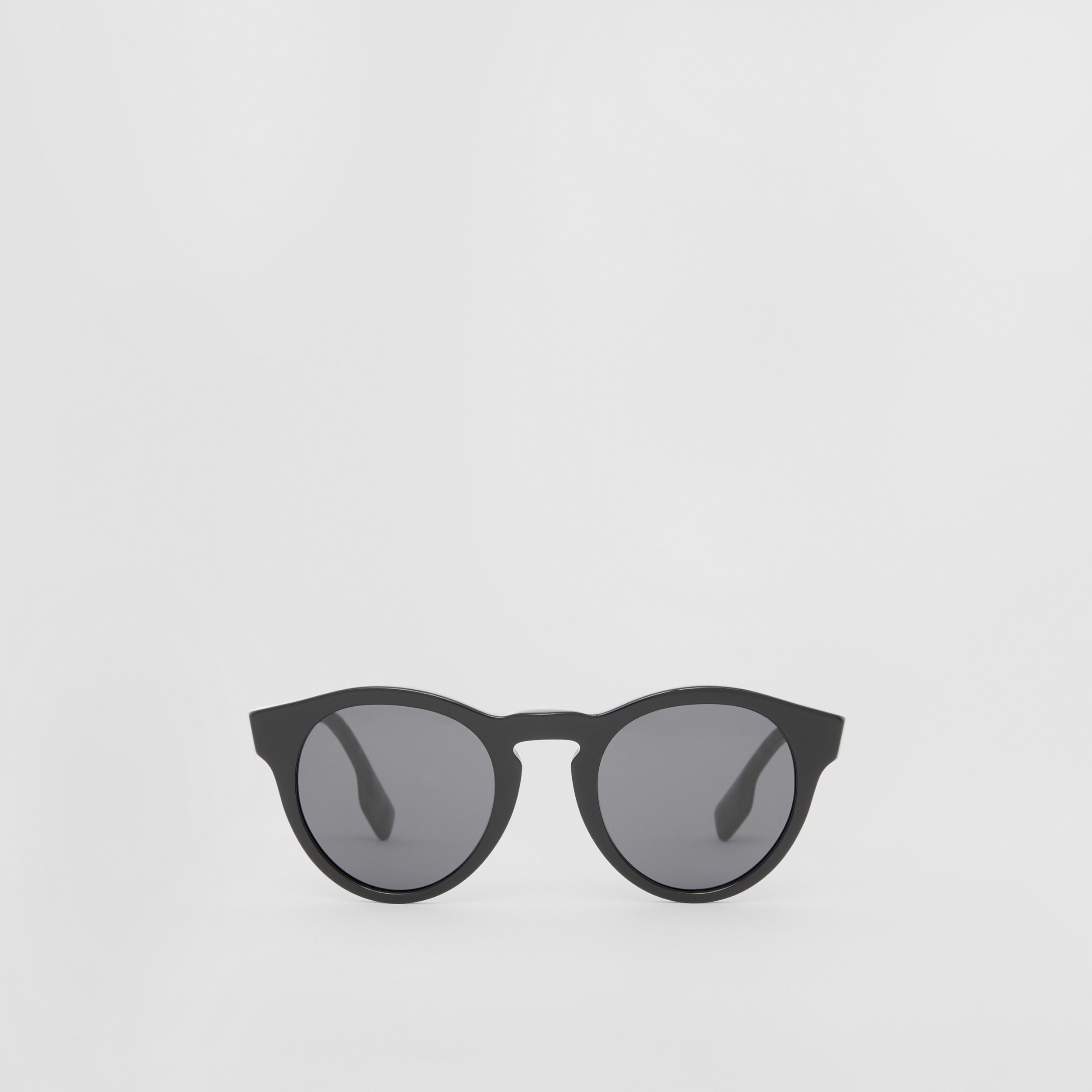 Bio-acetate Round Frame Sunglasses in Black - Men | Burberry® Official - 1