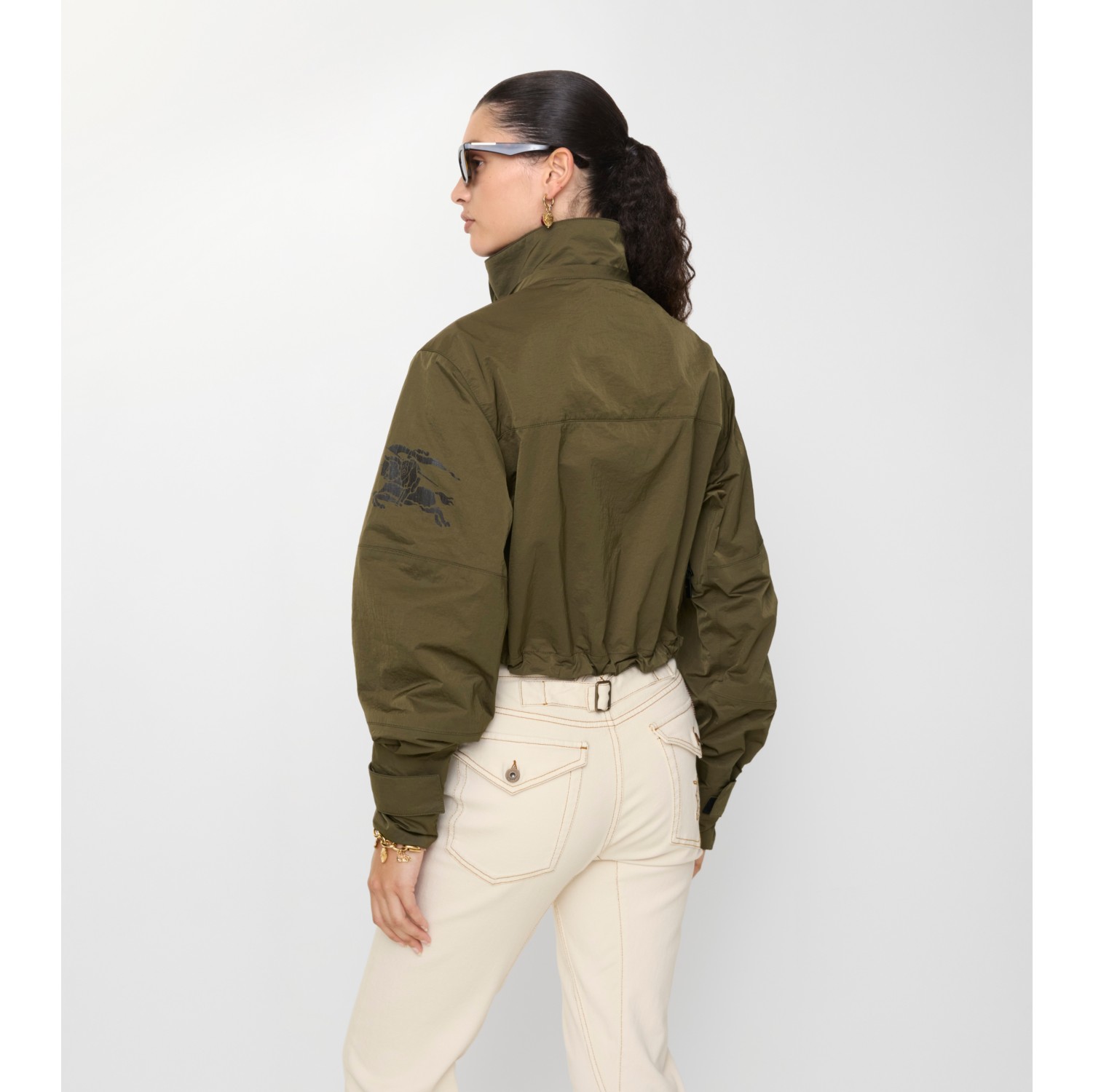 クロップド ナイロン ノーウッド ジャケット (テントグリーン