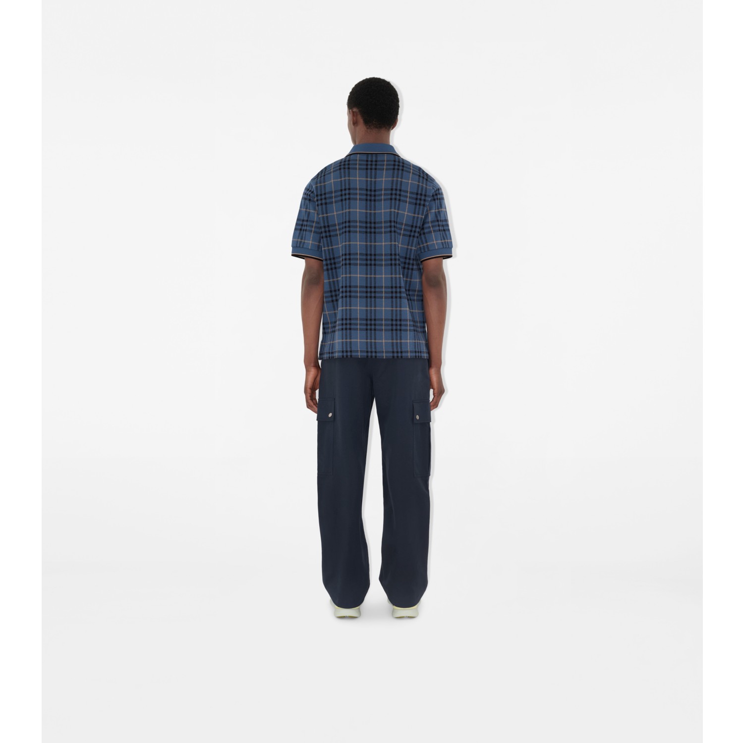 Baumwoll-Poloshirt in Check