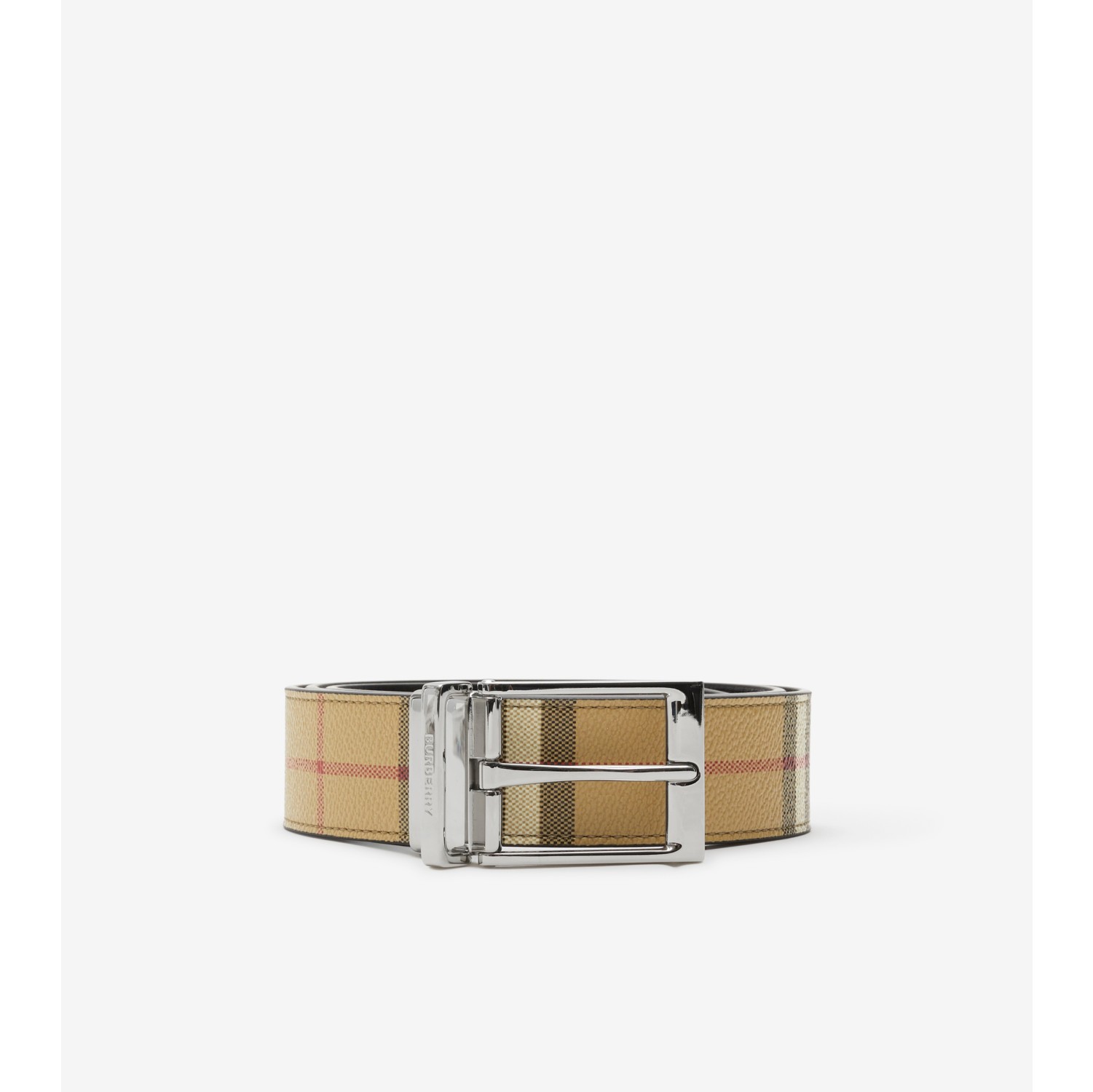 Burberry belt sales mens silver