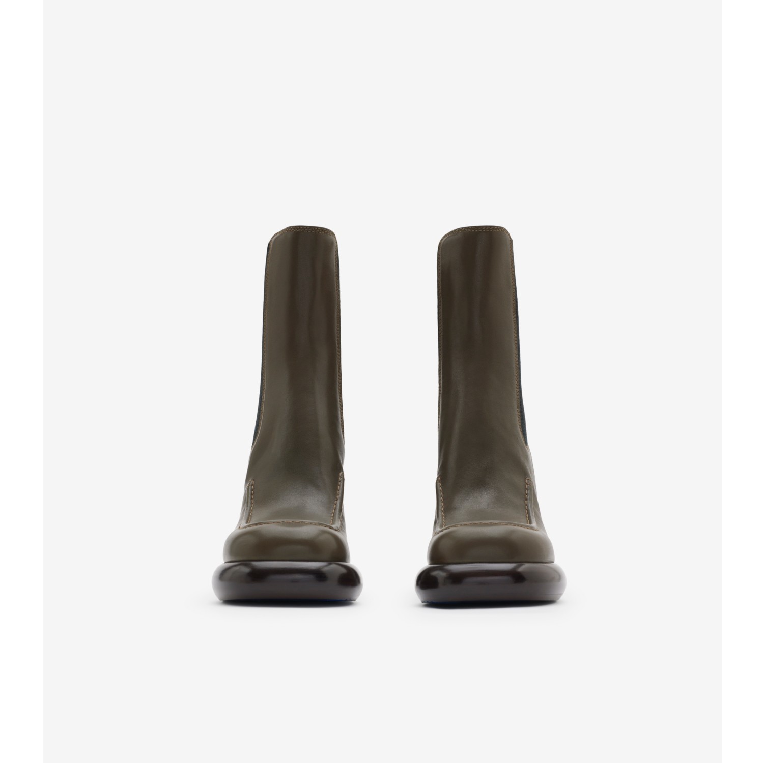 Leather Wedge Chelsea Boots