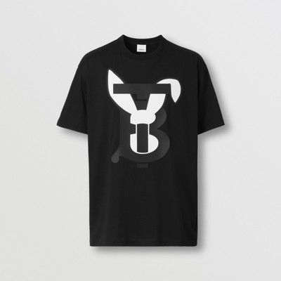 Rabbit Print Cotton T-shirt