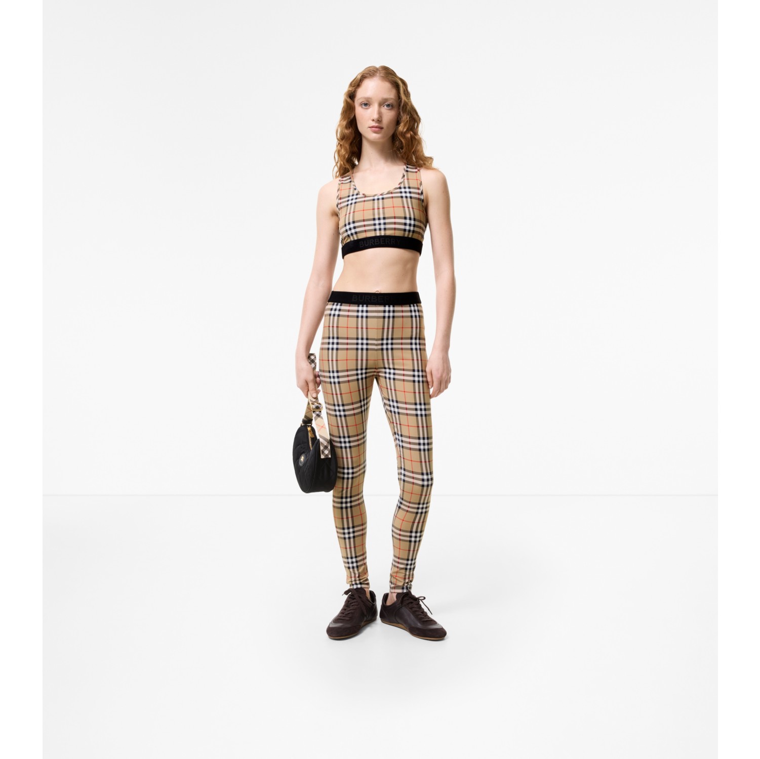 Leggings en tejido jersey elástico Check