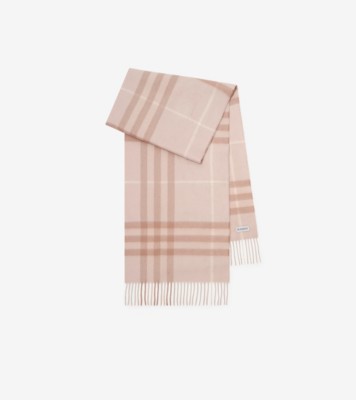 チェック カシミアスカーフ (ペールシュガーピンク) | Burberry®公式サイト