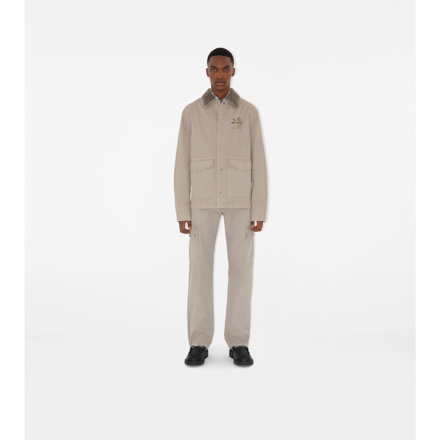 Gabardine Cargo Trousers
