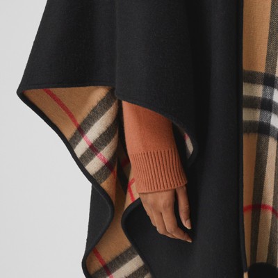 burberry reversible wool cape