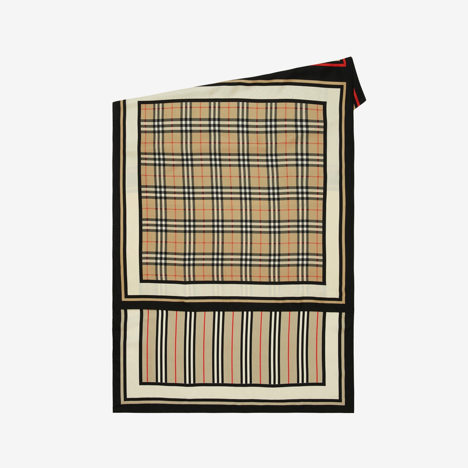 Echarpe de seda com estampa de montagem (Bege Clássico) | Burberry® oficial