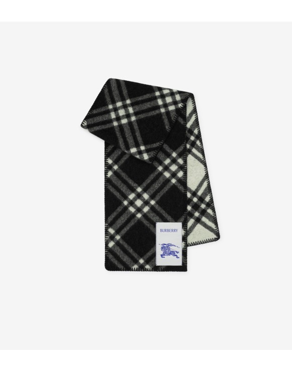 チェック ウールスカーフ