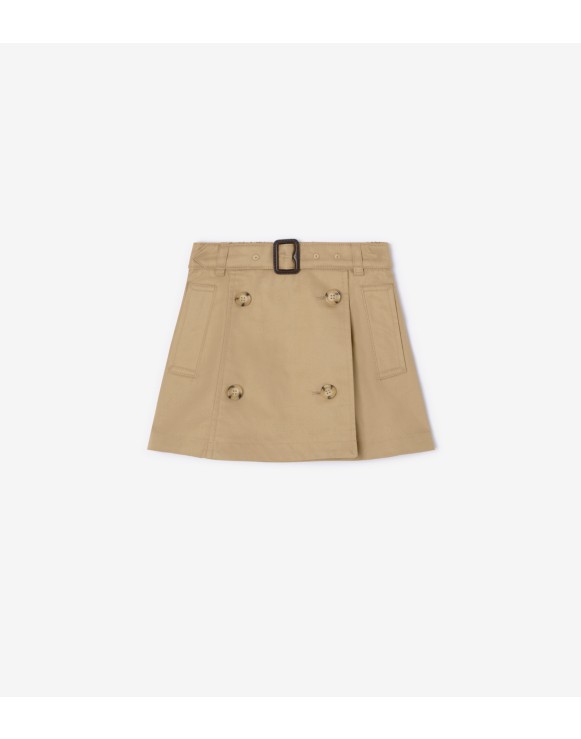 Cotton Trench Skirt