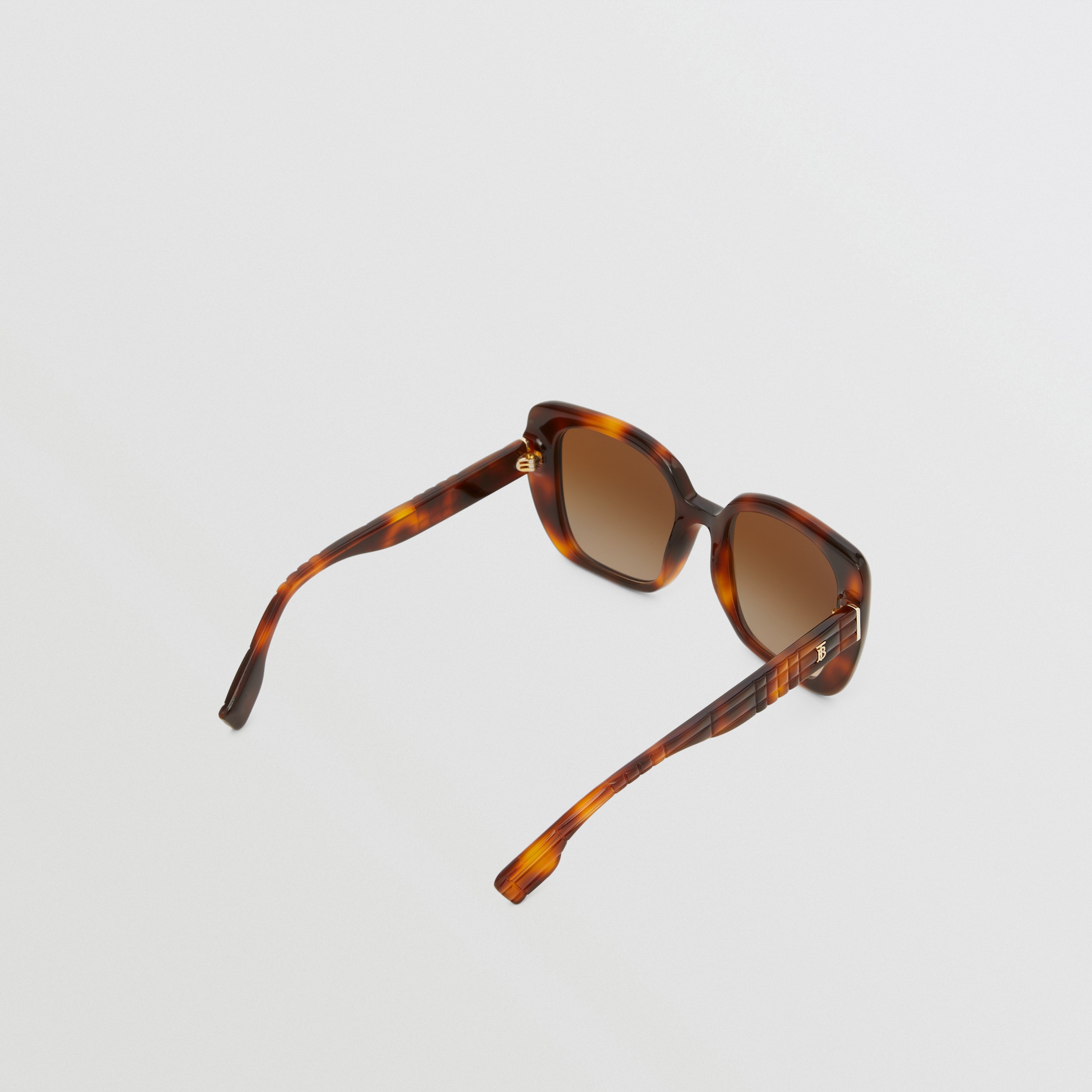 Extragroße eckige Sonnenbrille „Lola“ mit Monogrammmotiv (Warmes Schildpattfarben) - Damen | Burberry® - 4